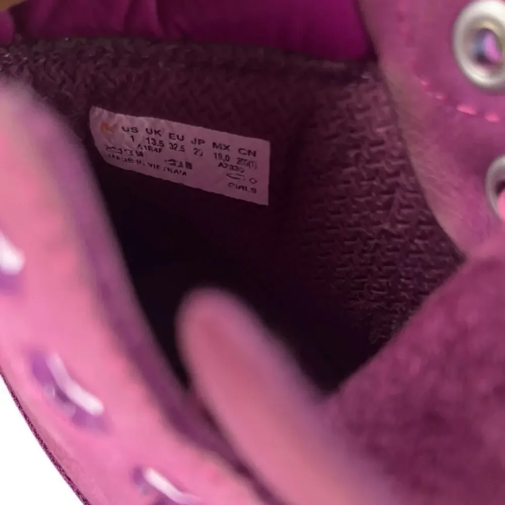 Timberland Girls Premium 6-Inch Combat Boots Prism Pink Size 1